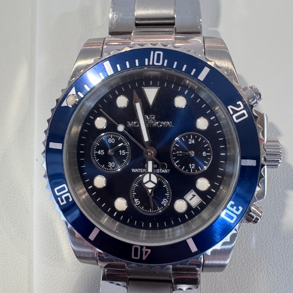 Mens Watch  Blue Dial Stainless Steel